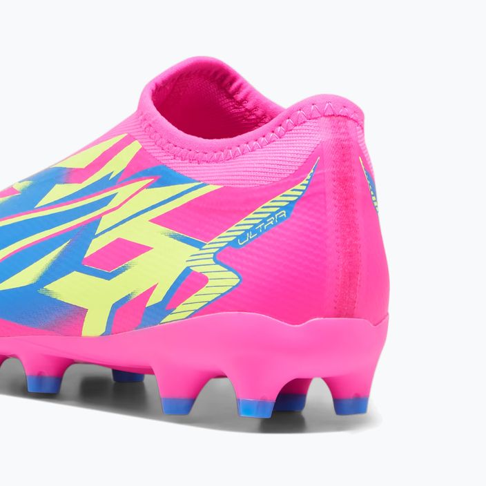 Buty piłkarskie dziecięce PUMA Ultra Match LL Energy FG/AG luminous pink/ultra blue/yellow alert 14