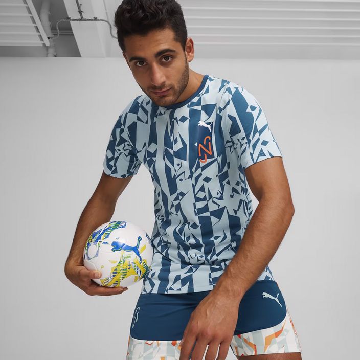 Koszulka piłkarska męska PUMA Neymar Jr Creativity Logo Tee ocean tropic/turquoise surf 3