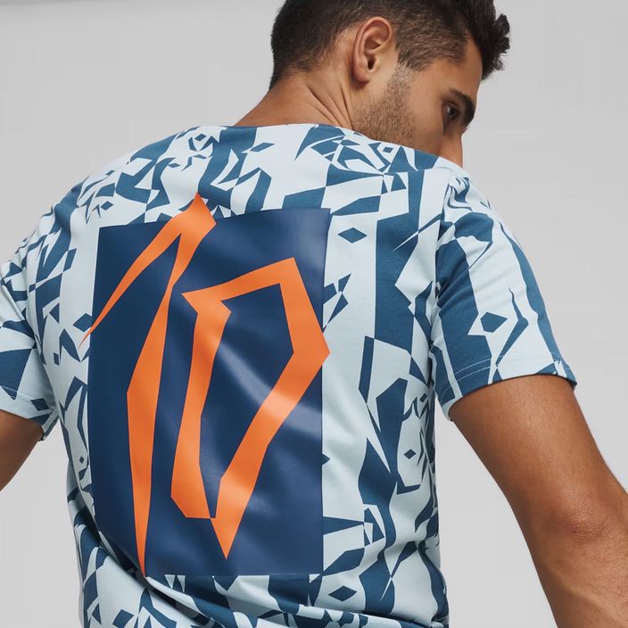 Koszulka piłkarska męska PUMA Neymar Jr Creativity Logo Tee ocean tropic/turquoise surf 4