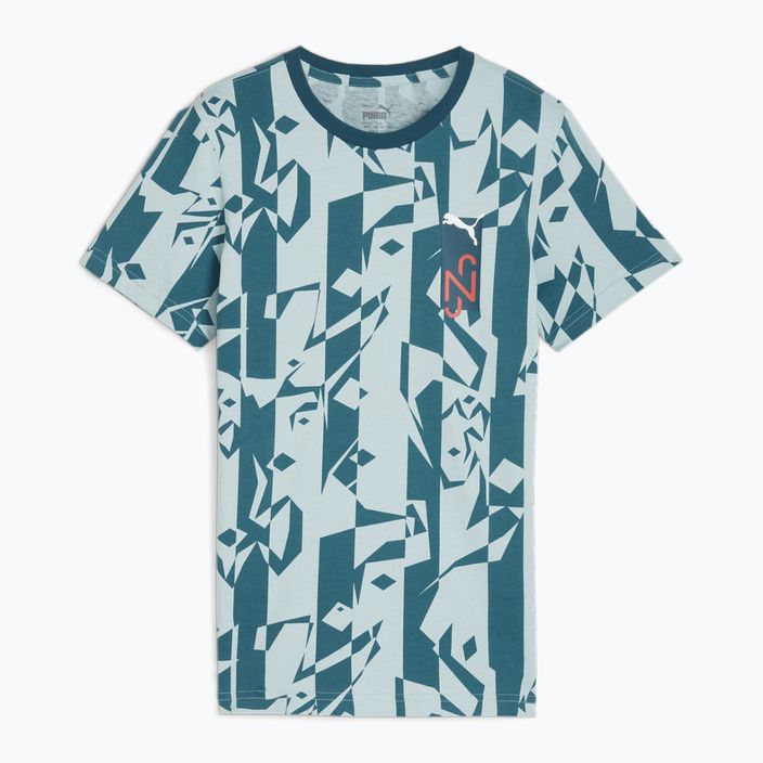 Koszulka piłkarska dziecięca PUMA Neymar Jr Creativity Logo Tee ocean tropic/turquoise surf