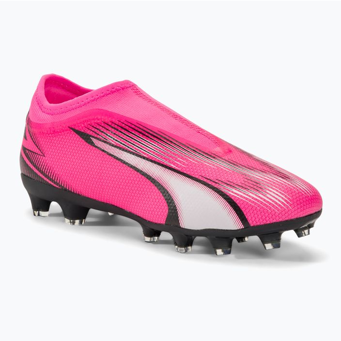 Buty piłkarskie dziecięce PUMA Ultra Match LL FG/AG Jr poison pink/puma white/puma black