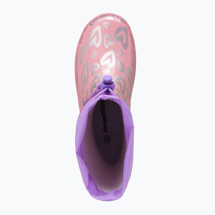 Kalosze dziecięce KangaROOS K-Rain lavender / metallic heart 9