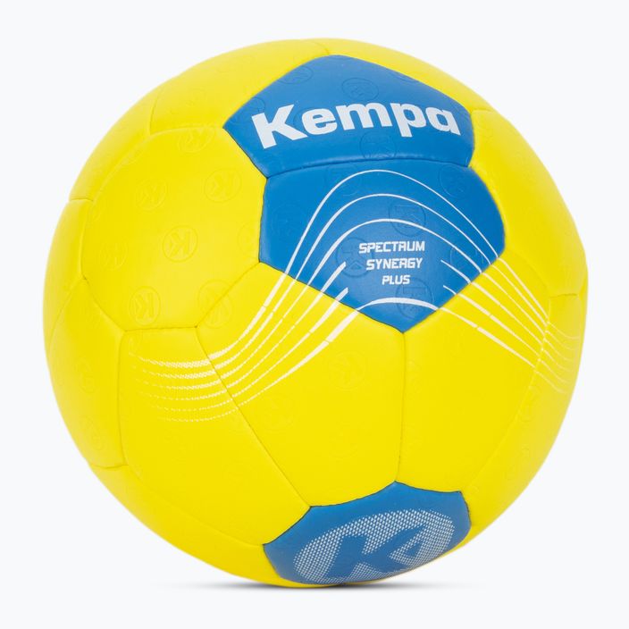 Piłka do piłki ręcznej Kempa Spectrum Synergy Plus żółta/niebieska rozmiar 0 2