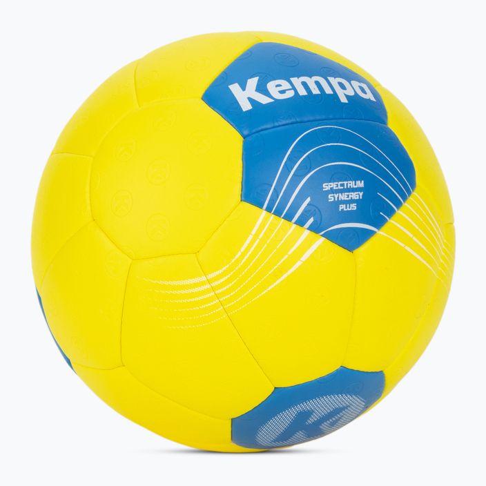 Piłka do piłki ręcznej Kempa Spectrum Synergy Plus żółta/niebieska rozmiar 2 2