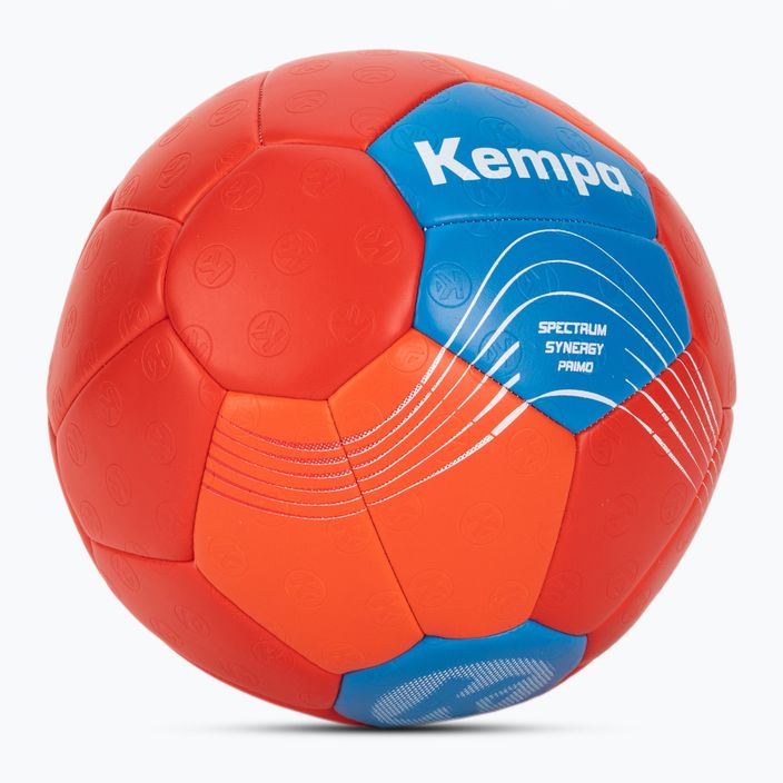 Piłka do piłki ręcznej Kempa Spectrum Synergy Primo czerwona/niebieska rozmiar 1 2