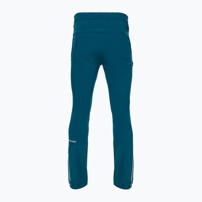 Spodnie softshell męskie ORTOVOX Col Becchei petrol blue 2