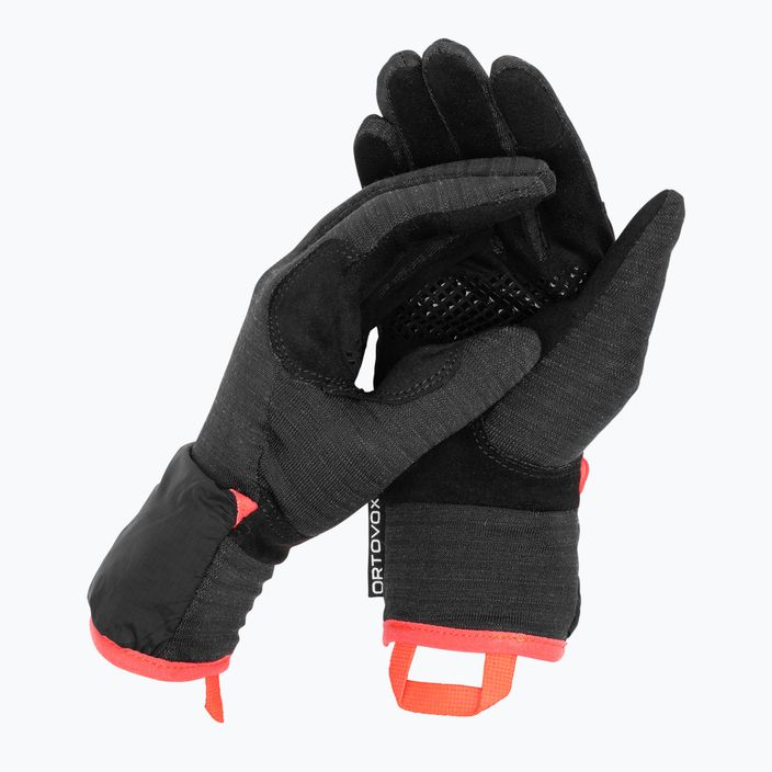 Rękawice skiturowe damskie ORTOVOX Fleece Grid Cover black raven