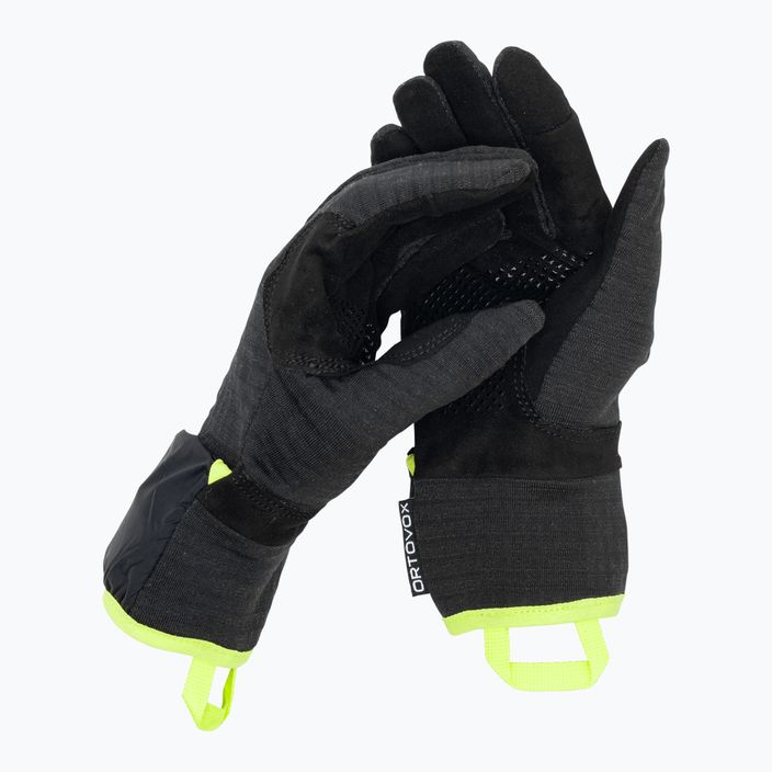 Rękawice skiturowe męskie ORTOVOX Fleece Grid Cover black raven