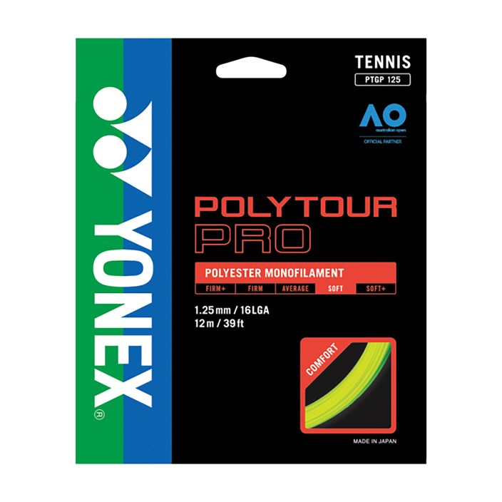 Naciąg tenisowy YONEX Poly Tour Pro Set 12 m yellow 2