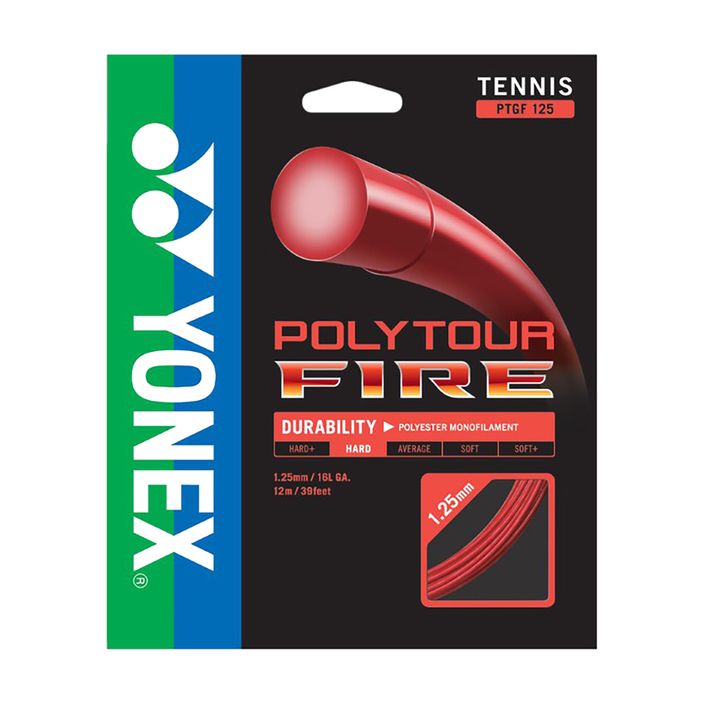 Naciąg tenisowy YONEX Poly Tour Fire Set 12 m red 2