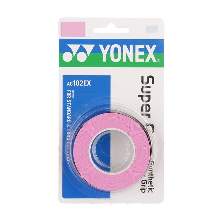 Owijki do rakiet badmintonowych YONEX AC 102 EX 3 szt. french pink 2