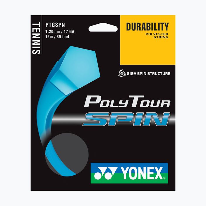 Naciąg tenisowy YONEX Poly Tour SPIN Set 12 m cobalt blue