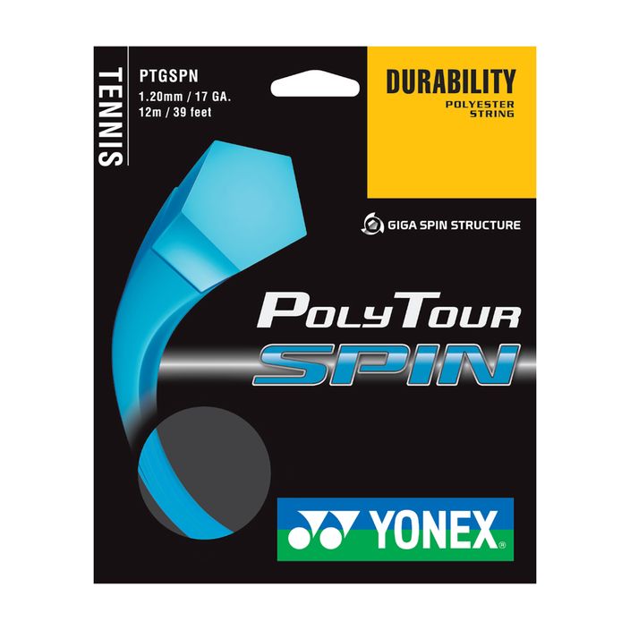 Naciąg tenisowy YONEX Poly Tour SPIN Set 12 m cobalt blue 2