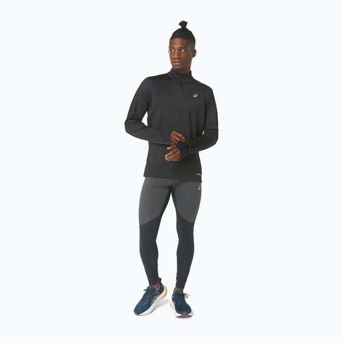 Bluza do biegania męska ASICS Winter Run 1/2 Mid Layer performance black/graphite grey 2