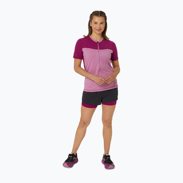 Koszulka do biegania damska ASICS Fuijtrail soft berry/blackberry 2