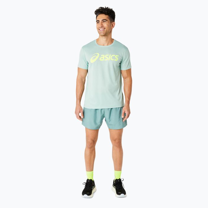 Koszulka do biegania męska ASICS Core Top light celadon/safety yellow 2