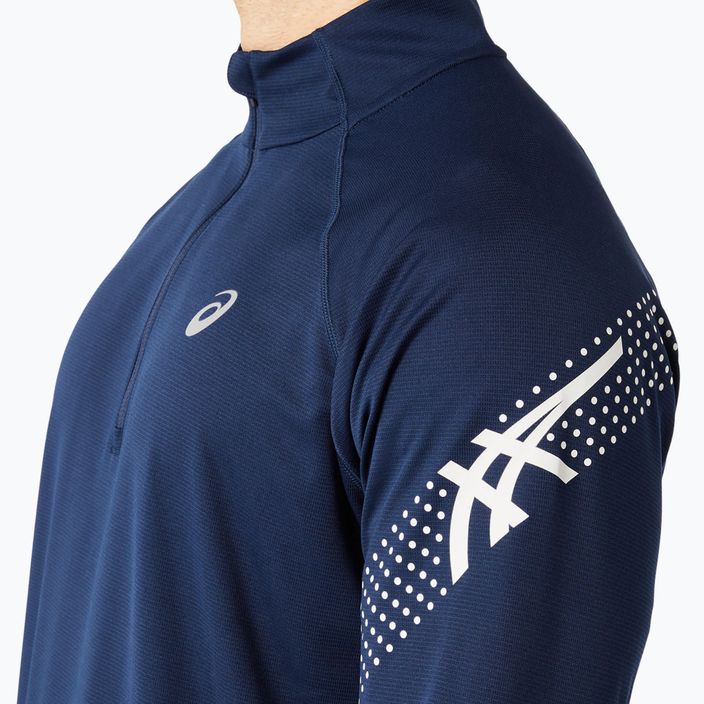 Longsleeve do biegania męski ASICS Icon 1/2 Zip performance blue expanse 6