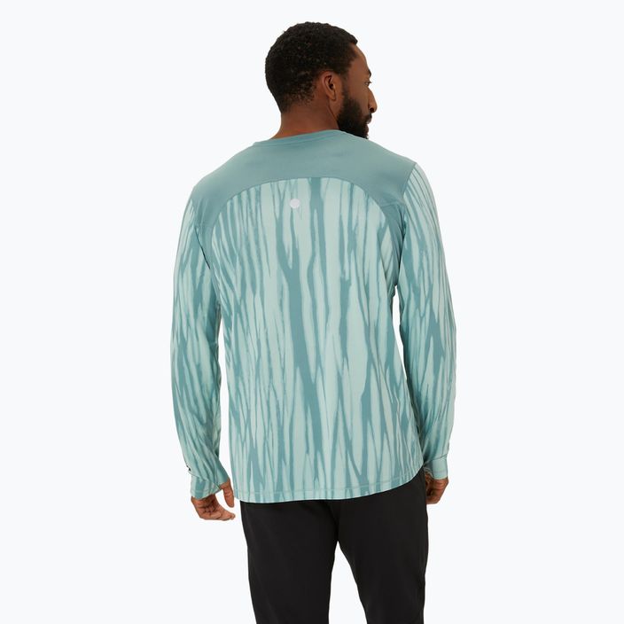 Longsleeve do biegania męski ASICS Road All Over Print light celadon/celadon 3