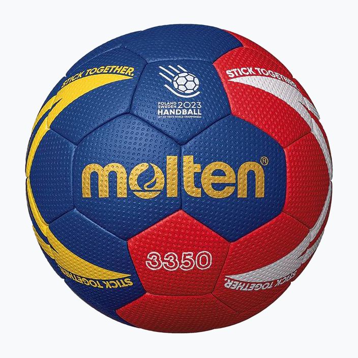 Piłka do piłki ręcznej Molten H3X3350-M3Z czerwona/niebieska rozmiar 3 4