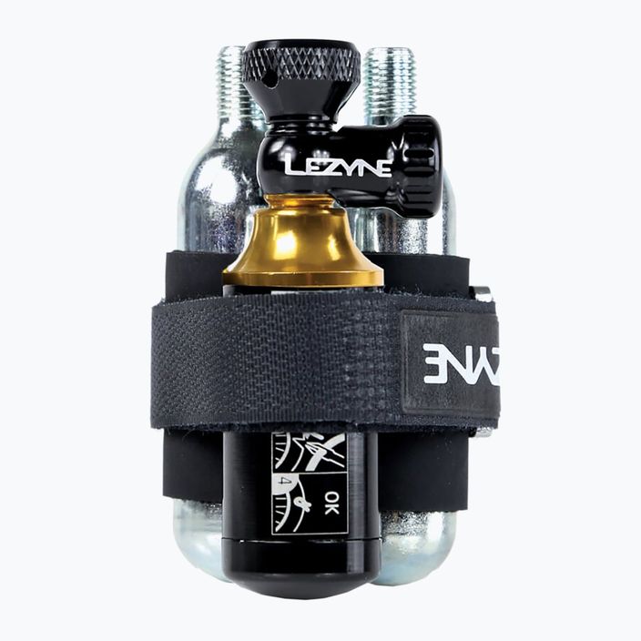 Zestaw naprawczy do opon bezdętkowych Lezyne Tubeless Co2 Blaster black/gold