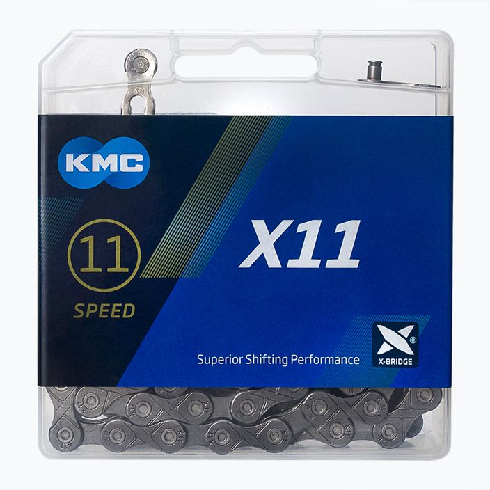Łańcuch rowerowy KMC X11 x118 grey