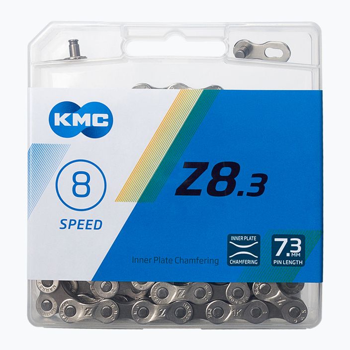 Łańcuch rowerowy KMC Z8 x114 silver/grey