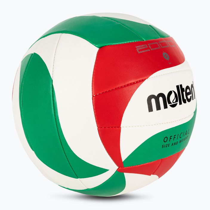 Piłka do siatkówki Molten V5M2000-5 white/green/red rozmiar 5 2