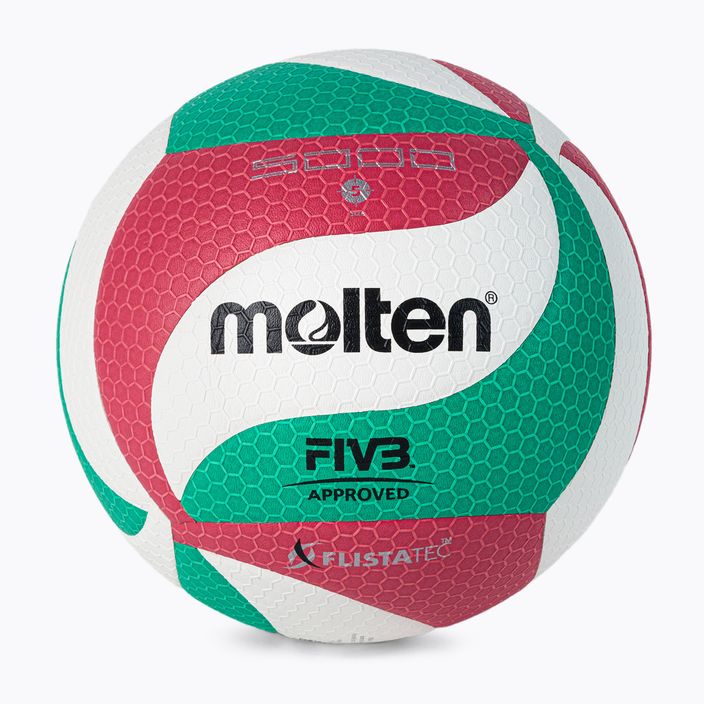 Piłka do siatkówki Molten V5M5000 FIVB biała/czerwona/zielona rozmiar 5 2