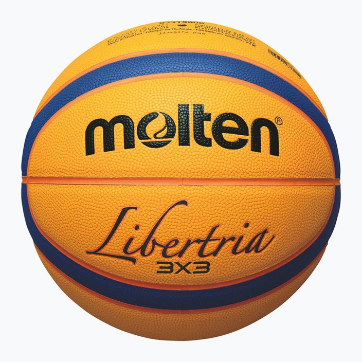 Piłka do koszykówki Molten B33T5000 FIBA 3x3 yellow/blue rozmiar 3 2