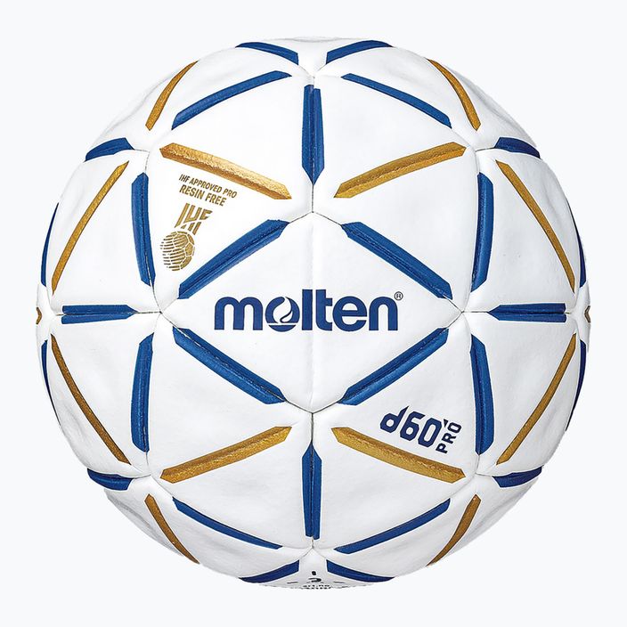 Piłka do piłki ręcznej Molten H3D5000-BW d60 PRO IHF-2 blue/white rozmiar 2