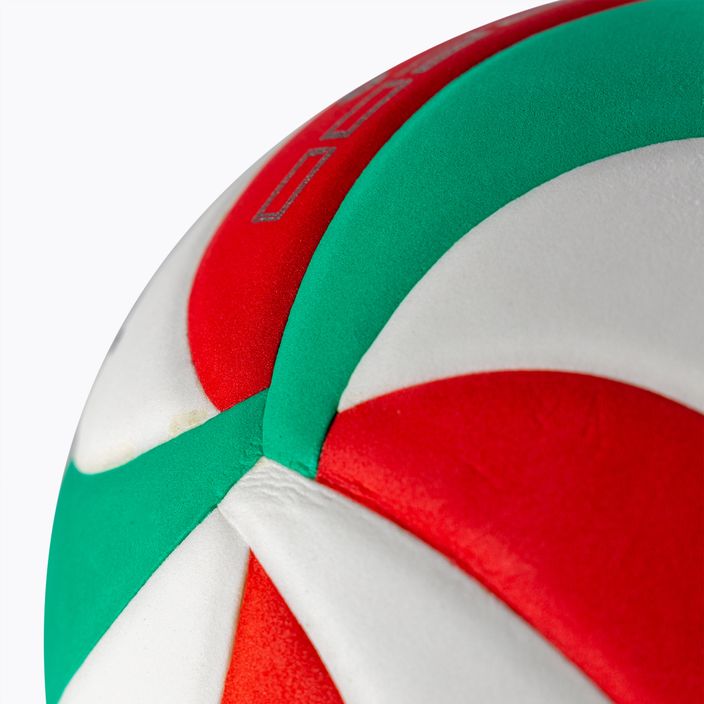 Piłka do siatkówki Molten V5M2200 biała/czerwona/zielona rozmiar 5 3