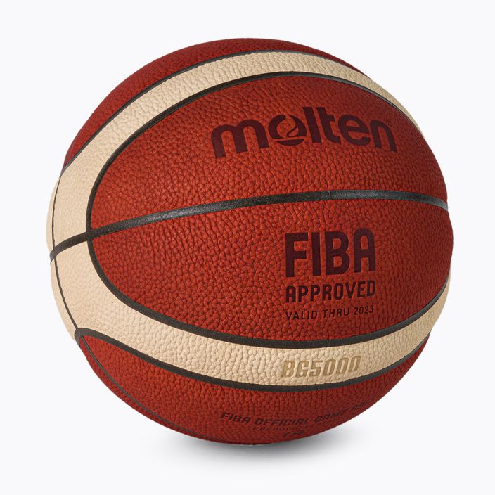 Piłka do koszykówki Molten B6G5000 FIBA pomarańczowa rozmiar 6 2