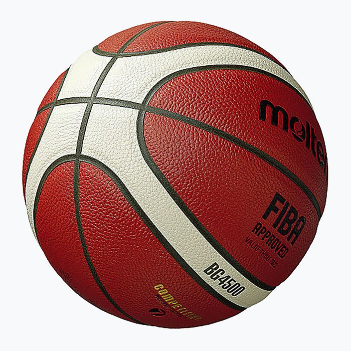 Piłka do koszykówki Molten B7G4500 FIBA orange/ivory rozmiar 7 3