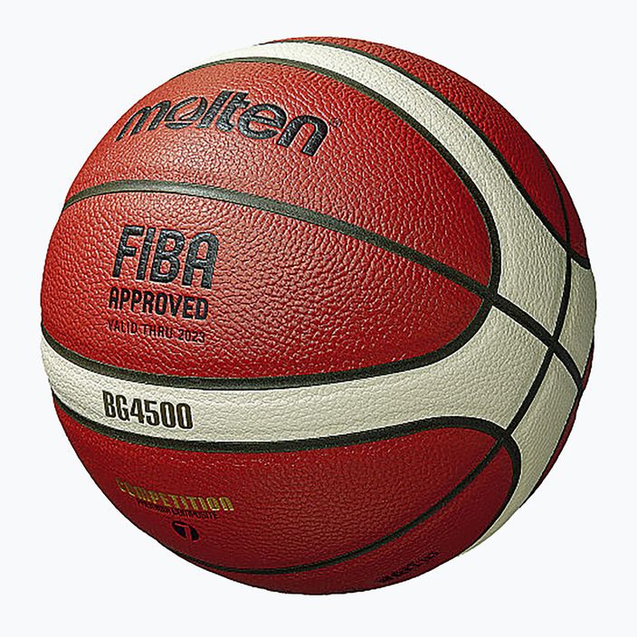 Piłka do koszykówki Molten B7G4500 FIBA orange/ivory rozmiar 7 6