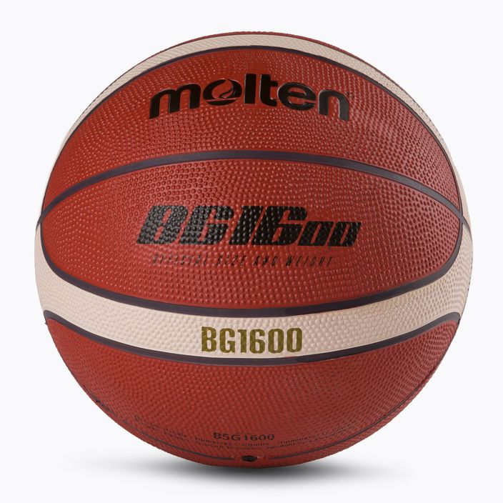 Piłka do koszykówki Molten B5G1600 pomarańczowa rozmiar 5