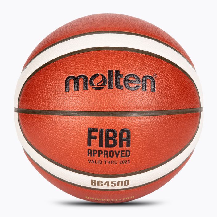 Piłka do koszykówki Molten B7G4500-PL FIBA orange/ivory rozmiar 7 2