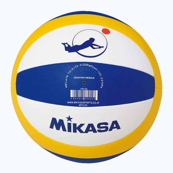 Piłka do siatkówki plażowej Mikasa VXT30 yellow/blue rozmiar 5 5