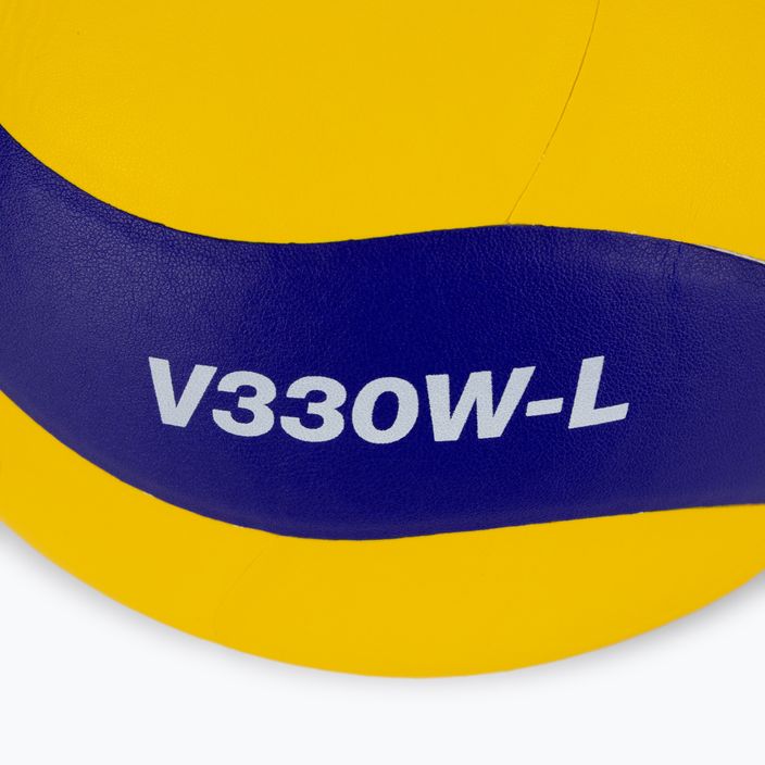 Piłka do siatkówki Mikasa V330W Light yellow/blue rozmiar 5 4