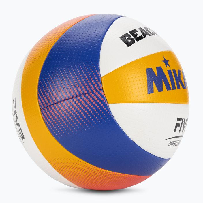 Piłka do siatkówki plażowej Mikasa BV550C white/blue/yellow rozmiar 5 2