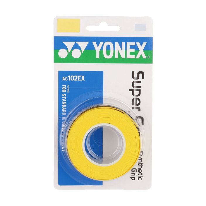 Owijki do rakiet badmintonowych YONEX AC 102 EX 3 szt. yellow 2