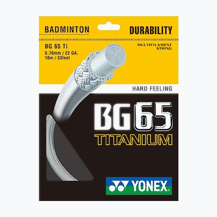 Naciąg badmintonowy YONEX BG 65 Ti Set 10 m white