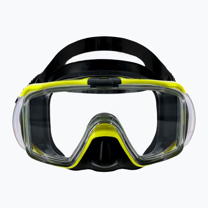 Maska do nurkowania TUSA Visio Tri-Ex żółta/czarna 2