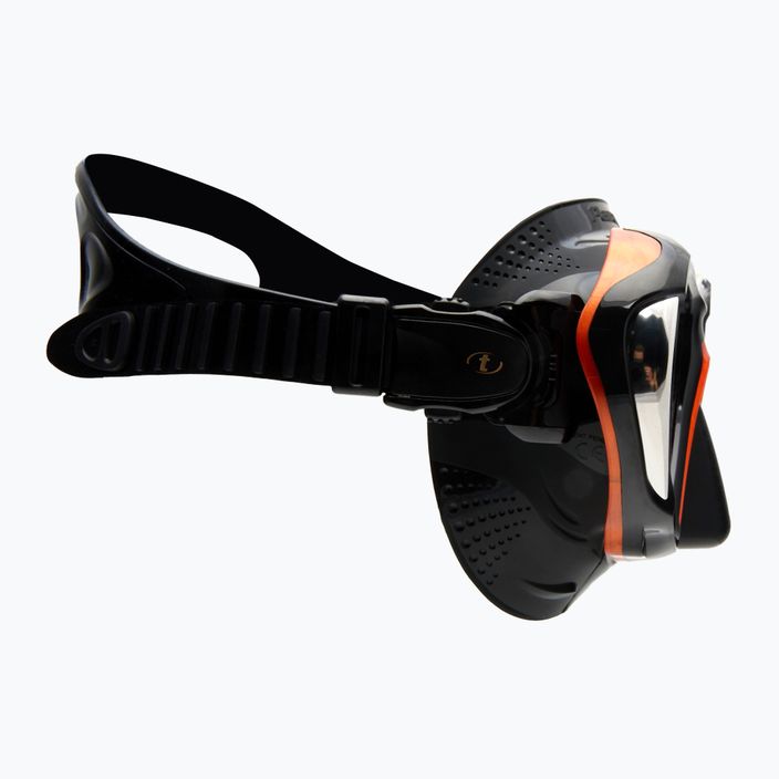 Maska do nurkowania TUSA Paragon czarna/pomarańczowa 3