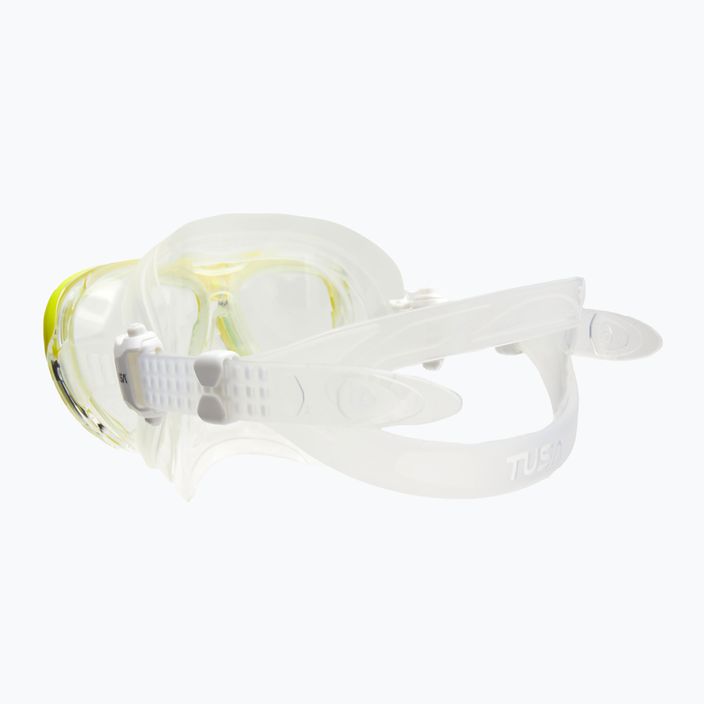 Maska do nurkowania TUSA Intega biała/żółta 4