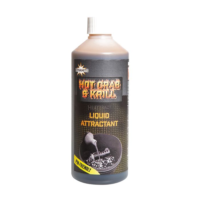 Zanęta w płynie Dynamite Baits Hot Crab & Krill-Liquid Attractant 500 ml 2