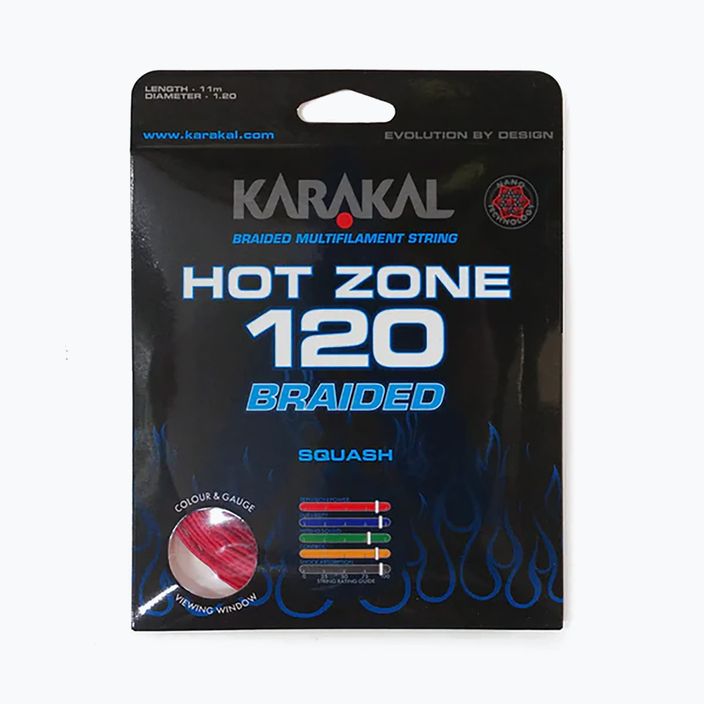 Naciąg do squasha Karakal Hot Zone Braided 120 11 m red