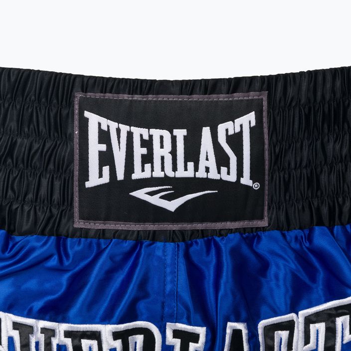 Spodenki treningowe męskie Everlast Muay Thai niebiesko-czarne EMT6 3