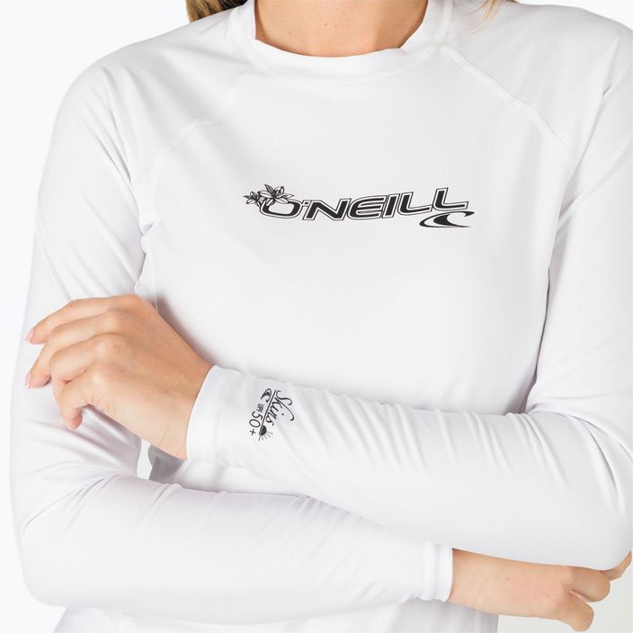 Longsleeve do pływania damski O'Neill Basic Skins Rash Guard white 4