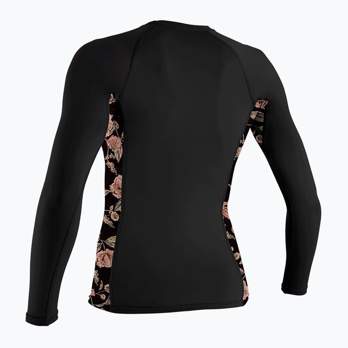 Longsleeve do pływania damski O'Neill Side Print Rash Guard black/flo 2