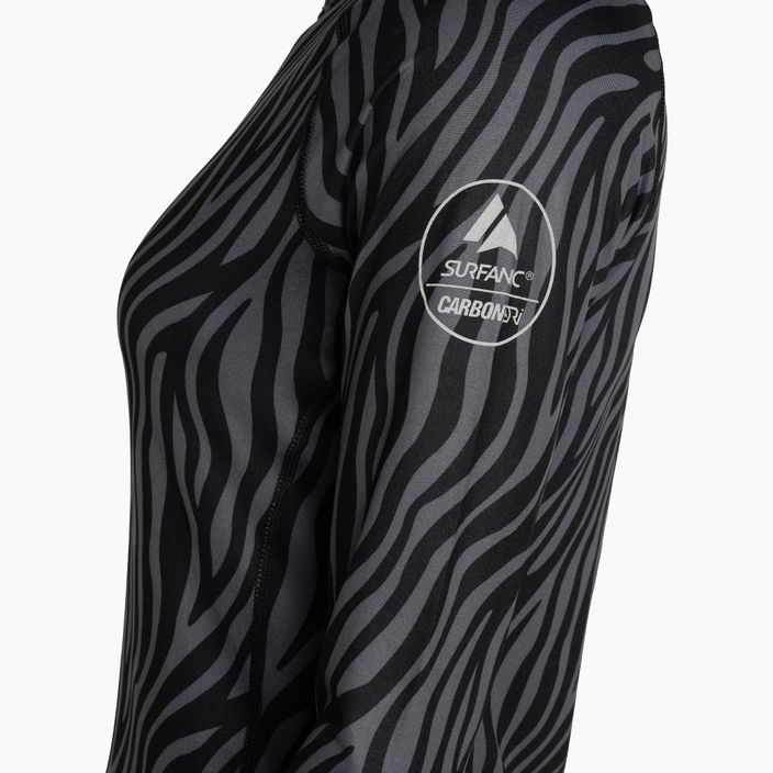 Longsleeve termoaktywny damski Surfanic Cozy Limited Edition Crew Neck black zebra 7